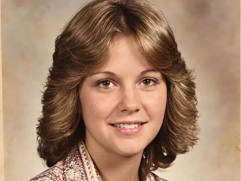 The same 1970s portrait restored with AI, with natural colors