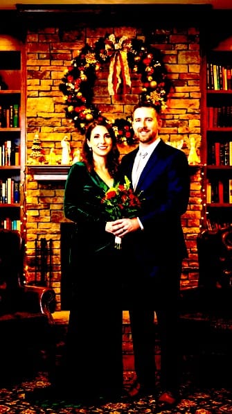 Before: small wedding photo with overly warm colors, high saturation, and crushed shadows