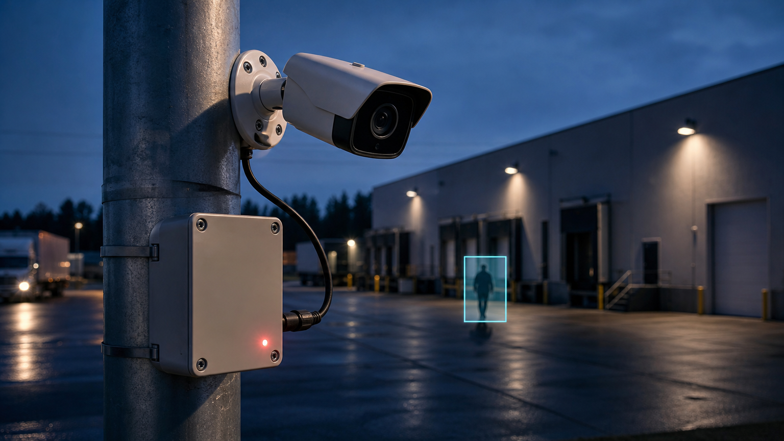 Edge camera with local computer vision detection at a warehouse