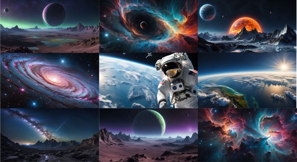 All These Graphics Were Generated by AI! Images of Space and Planets