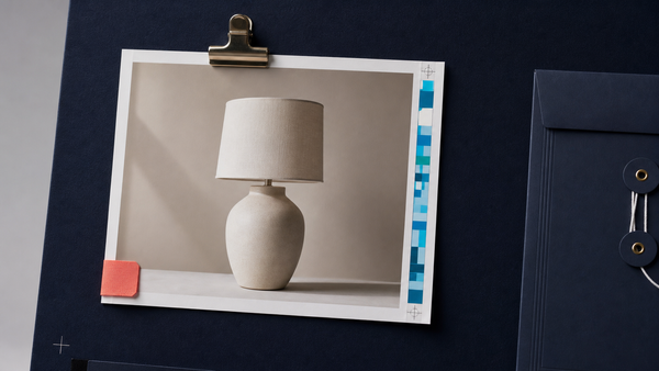 Product photograph with a coral disclosure tab and a separate cyan machine-readable provenance strip