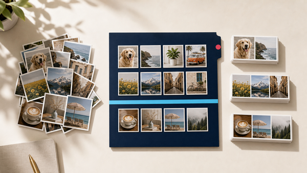 Incoming image batch organized into grouped output stacks